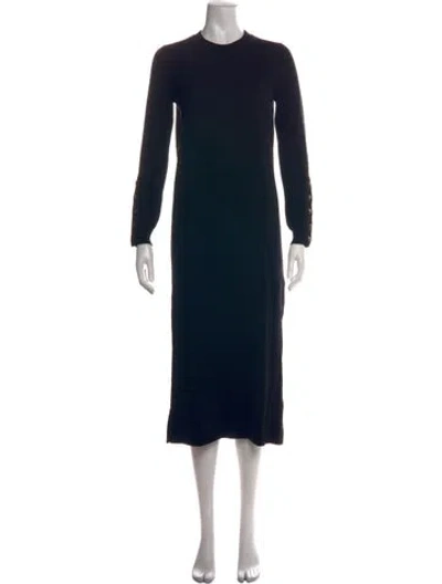 Pre-owned Sézane Merino Wool Midi Length Dress W/ Tags In Black