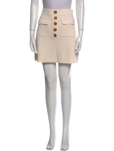 Pre-owned Sézane Merino Wool Mini Skirt In Neutral