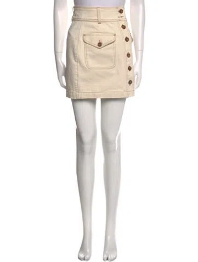 Pre-owned Sézane Merino Wool Mini Skirt In Neutral
