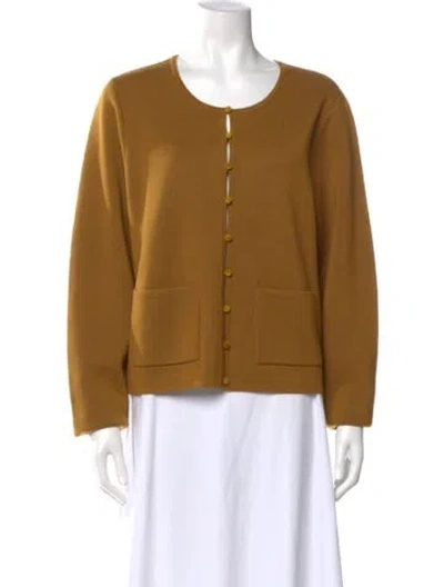 Pre-owned Sézane Merino Wool Scoop Neck Sweater In Brown