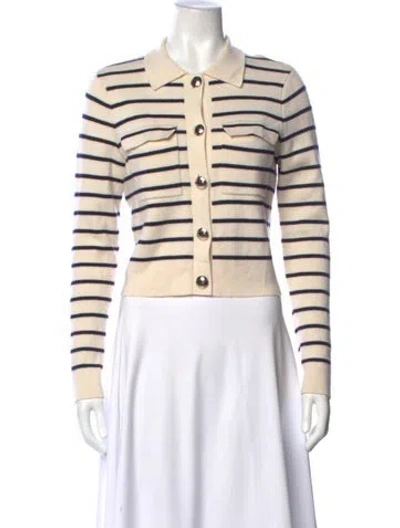 Pre-owned Sézane Merino Wool Striped Sweater In Neutrals