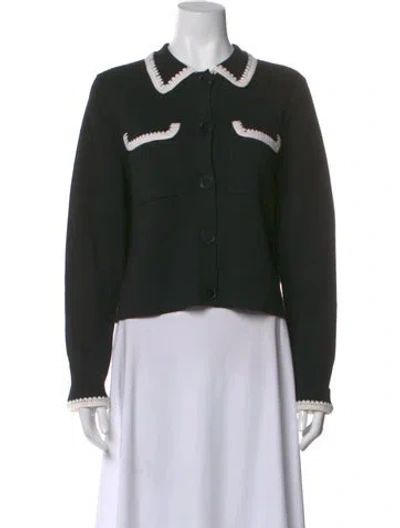 Pre-owned Sézane Merino Wool Sweater In Black