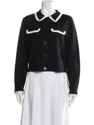 Pre-owned Sézane Merino Wool Sweater In Black