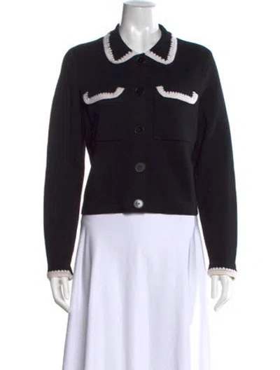 Pre-owned Sézane Merino Wool Sweater In Black