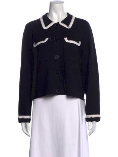 Pre-owned Sézane Merino Wool Sweater In Black