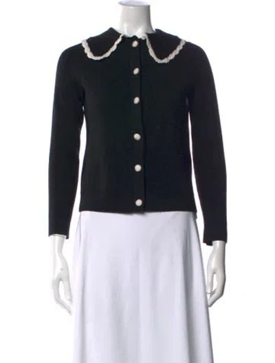 Pre-owned Sézane Merino Wool Sweater In Black/white