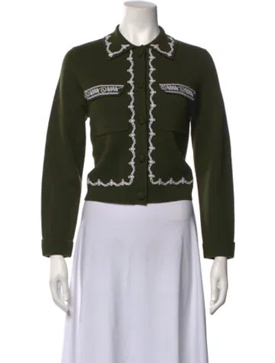 Pre-owned Sézane Merino Wool Sweater In Green