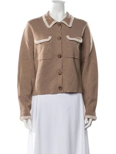 Pre-owned Sézane Merino Wool Sweater In Neutral