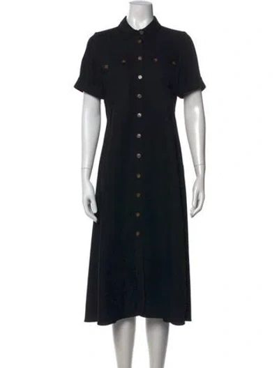 Pre-owned Sézane Midi Length Dress In Black