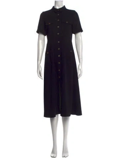 Pre-owned Sézane Midi Length Dress In Black