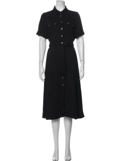 Pre-owned Sézane Midi Length Dress In Black