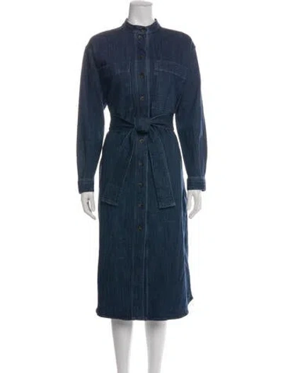 Pre-owned Sézane Midi Length Dress In Blue