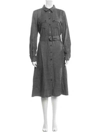 Pre-owned Sézane Midi Length Dress In Grey
