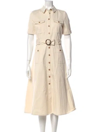 Pre-owned Sézane Midi Length Dress W/ Tags In Neutral