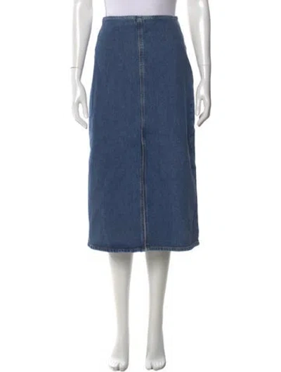 Pre-owned Sézane Midi Length Skirt In Blue