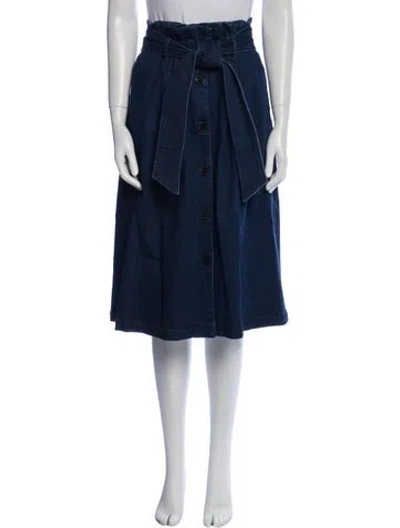 Pre-owned Sézane Midi Length Skirt In Blue