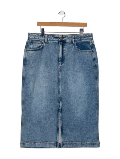 Pre-owned Sézane Midi Length Skirt In Blue