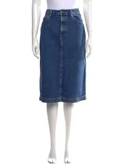 Pre-owned Sézane Midi Length Skirt In Blue
