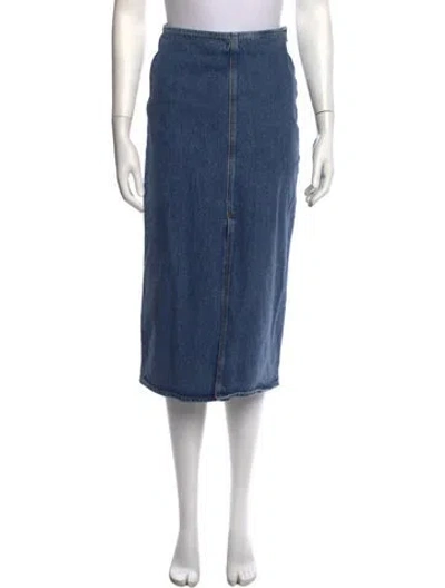 Pre-owned Sézane Midi Length Skirt In Blue