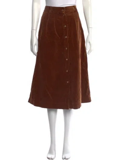 Pre-owned Sézane Midi Length Skirt In Brown