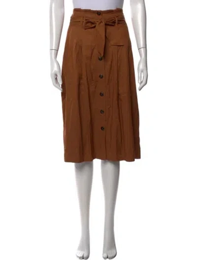 Pre-owned Sézane Midi Length Skirt In Brown