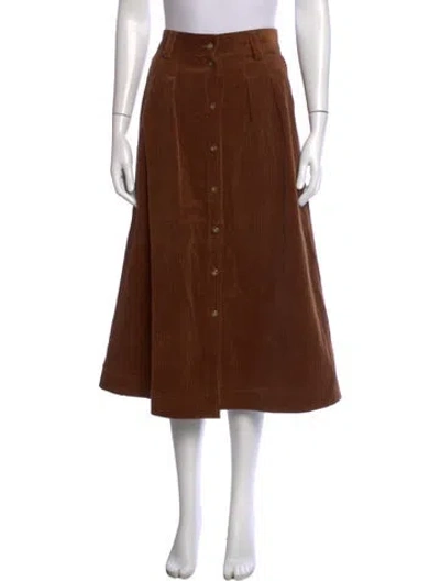 Pre-owned Sézane Midi Length Skirt In Brown