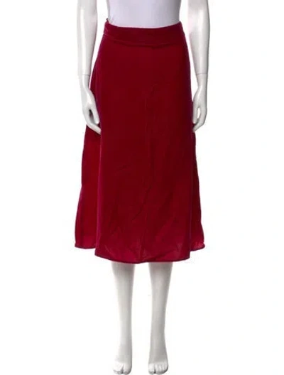 Pre-owned Sézane Midi Length Skirt In Burgundy