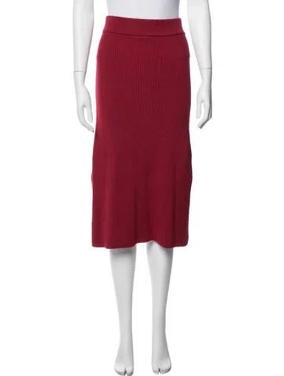 Pre-owned Sézane Midi Length Skirt In Burgundy