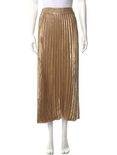 Pre-owned Sézane Midi Length Skirt In Gold