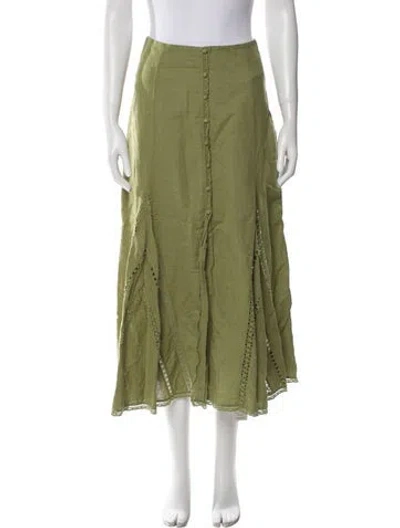 Pre-owned Sézane Midi Length Skirt In Green