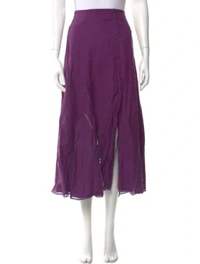 Pre-owned Sézane Midi Length Skirt In Purple