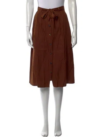 Pre-owned Sézane Midi Length Skirt W/ Tags In Brown