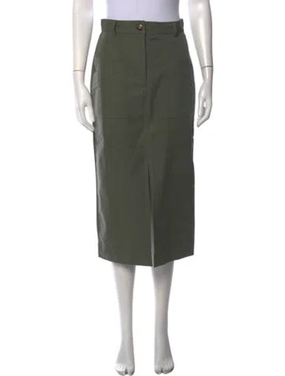 Pre-owned Sézane Midi Length Skirt W/ Tags In Green