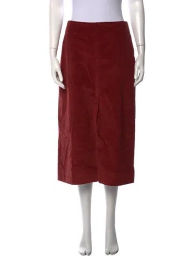 Pre-owned Sézane Midi Length Skirt W/ Tags In Red