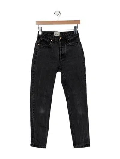 Pre-owned Sézane Mid-rise Skinny Leg Jeans In Black