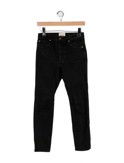 Pre-owned Sézane Mid-rise Skinny Leg Jeans In Black