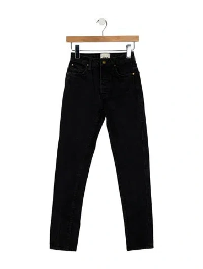 Pre-owned Sézane Mid-rise Skinny Leg Jeans In Black