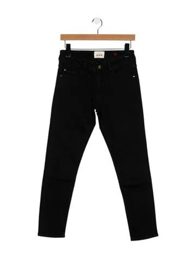 Pre-owned Sézane Mid-rise Skinny Leg Jeans In Black