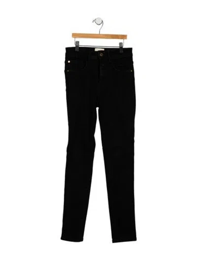 Pre-owned Sézane Mid-rise Skinny Leg Jeans In Black