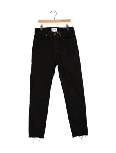 Pre-owned Sézane Mid-rise Skinny Leg Jeans In Black