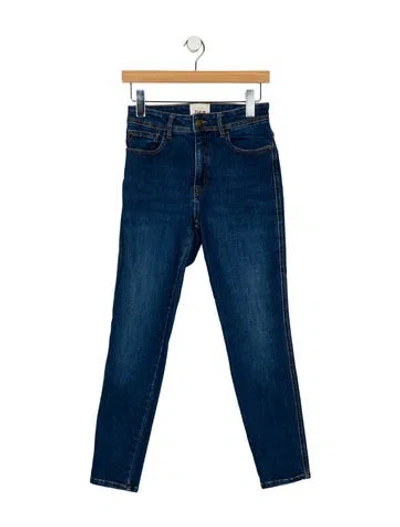 Pre-owned Sézane Mid-rise Skinny Leg Jeans In Blue