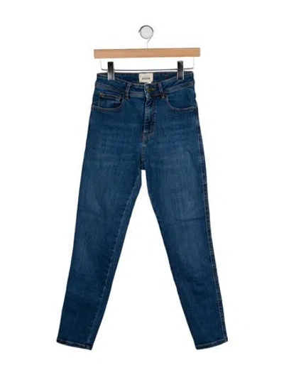 Pre-owned Sézane Mid-rise Skinny Leg Jeans In Blue