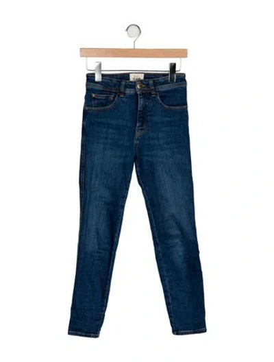 Pre-owned Sézane Mid-rise Skinny Leg Jeans In Blue