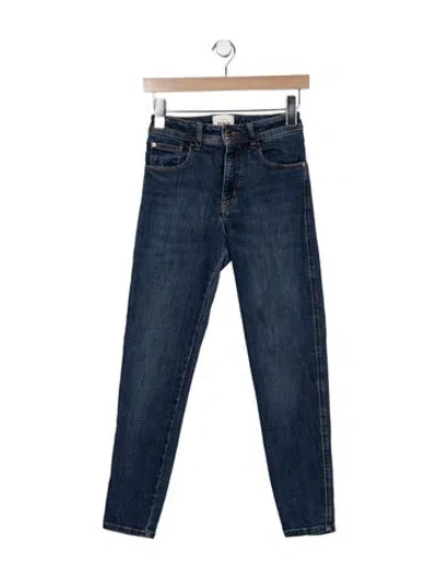 Pre-owned Sézane Mid-rise Skinny Leg Jeans In Blue