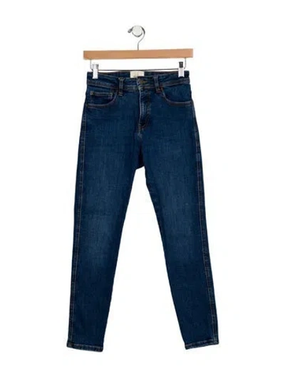 Pre-owned Sézane Mid-rise Skinny Leg Jeans In Blue
