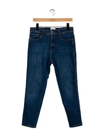 Pre-owned Sézane Mid-rise Skinny Leg Jeans In Blue