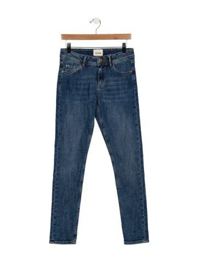 Pre-owned Sézane Mid-rise Skinny Leg Jeans In Blue