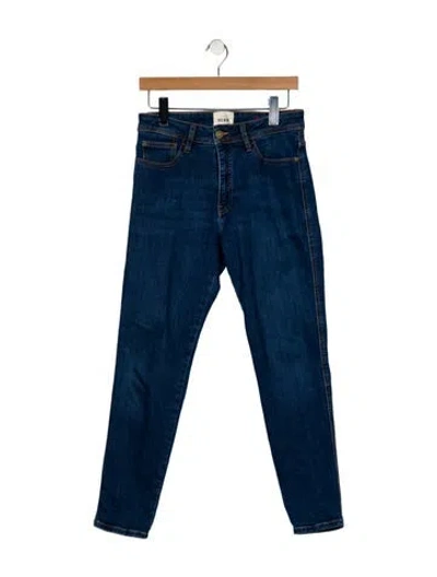 Pre-owned Sézane Mid-rise Skinny Leg Jeans In Blue