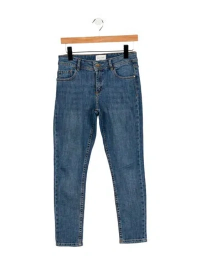 Pre-owned Sézane Mid-rise Skinny Leg Jeans In Blue