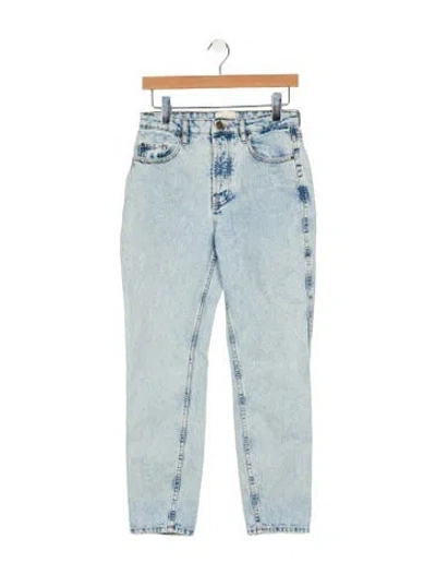 Pre-owned Sézane Mid-rise Skinny Leg Jeans In Blue